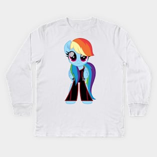 Bad Blood Rainbow Dash Kids Long Sleeve T-Shirt